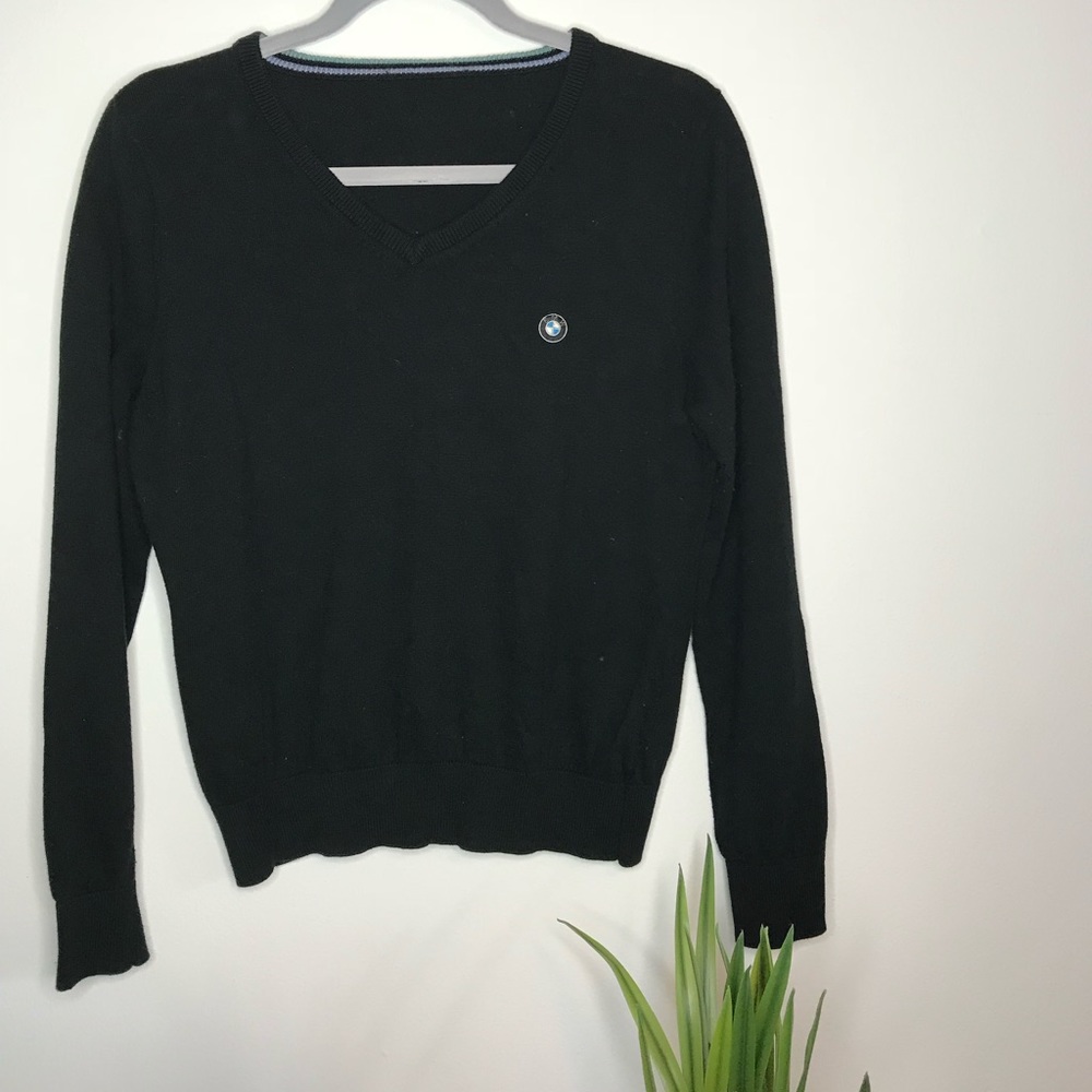 BMW long sleeve black v neck